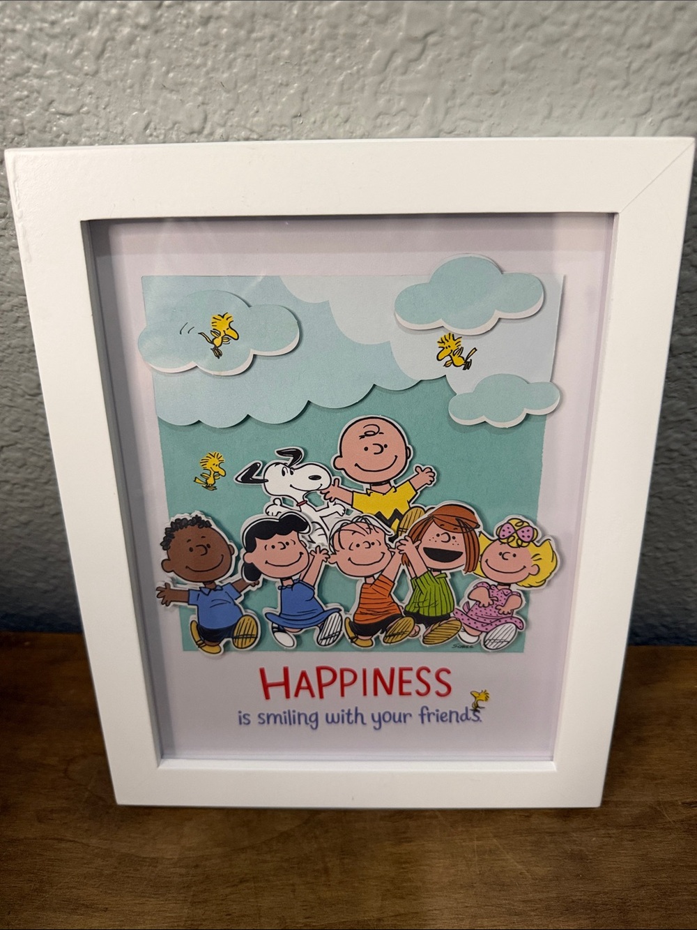 Peanuts 'Happiness' Framed Art Print - Multi by Dayspring